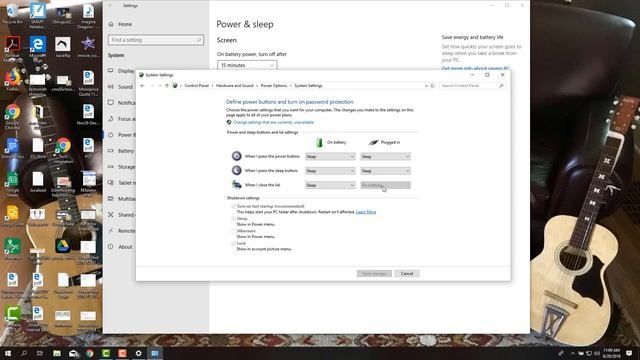 Settings - Choosing what closing the laptop lid does смотреть онлайн