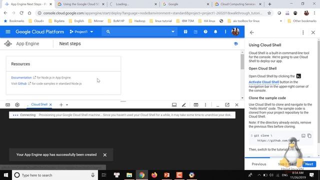 Create project and nodejs application смотреть онлайн