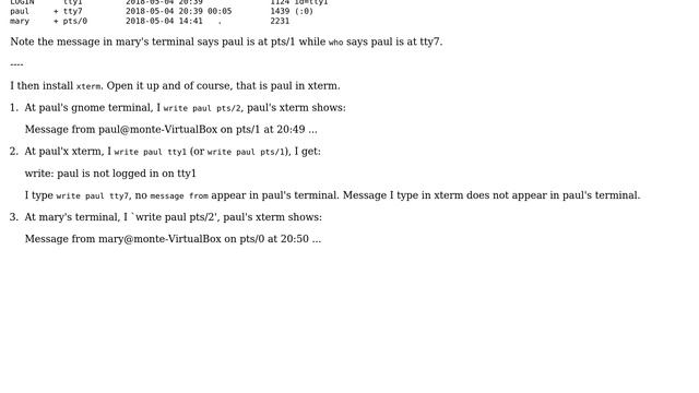 Linux Mint: GNOME Terminal does not show 'message from' in write program смотреть онлайн