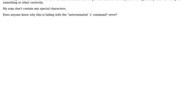 Why is sed coming back with "unterminated `s' command"? смотреть онлайн