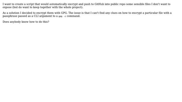 Unix & Linux: Encrypt with GPG using a key passed as CLI argument смотреть онлайн