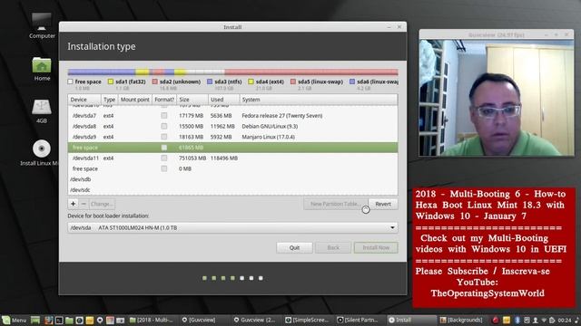 2018 - Multi-Booting 6 - How-to Hexa Boot Linux Mint 18.3 with Windows 10 - January 7.webm смотреть онлайн