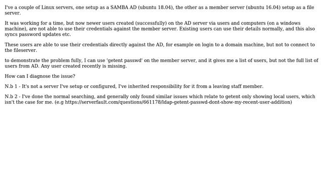 Unix & Linux: getent only shows some of the users from ldap смотреть онлайн