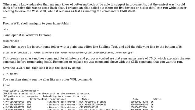 Alias CMD command from WSL2 shell смотреть онлайн