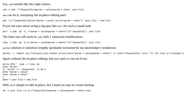 Unix & Linux: Adding 2 lines in text file stanza (2 Solutions!!) смотреть онлайн
