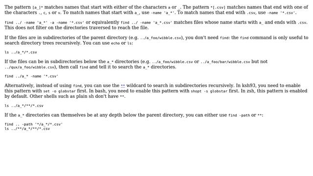 Unix & Linux: Find a file with the extension .csv in a directory matching a pattern (3 Solutions!!) смотреть онлайн