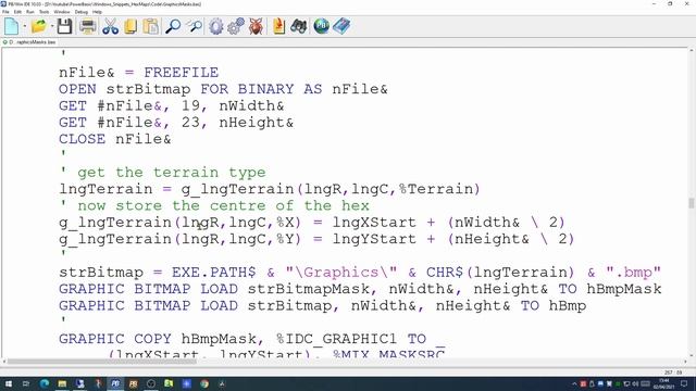 PowerBasic Windows Snippets - Creating Hex Maps for Game creation - Part 1 смотреть онлайн