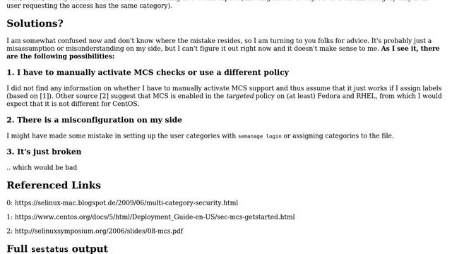 DevOps & SysAdmins: CentOS7 SELinux doesn't seem to adhere to MCS categories смотреть онлайн