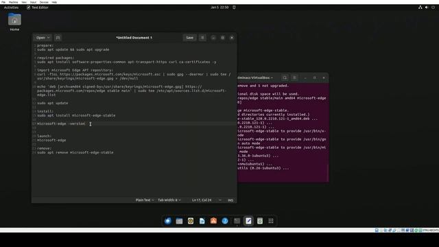 microsoft edge on linux (terminal install and uninstall) смотреть онлайн