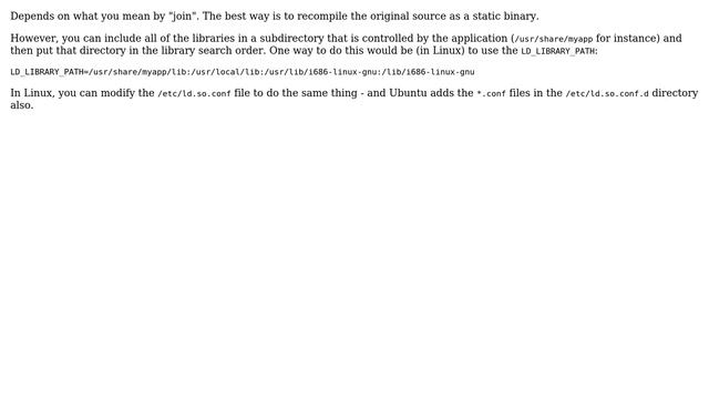 Join the executable and all its libraries (4 Solutions!!) смотреть онлайн