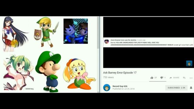ANGEL REACTS! Ask Barney Error Episode 17 (ft. Toon Link, Sailor Mars, Baby Luigi, Koyori, and Tiff смотреть онлайн