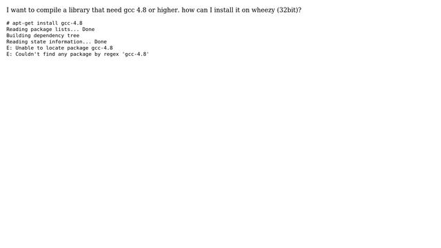 Unix & Linux: How can I install gcc 4.8 or higher on wheezy? смотреть онлайн