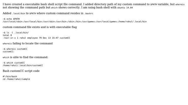 Unix & Linux: Why Whereis not able to show command path, while which is working correctly? смотреть онлайн