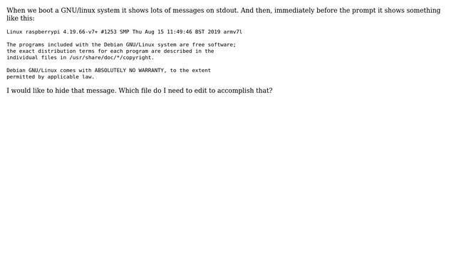 Unix & Linux: How to hide/disable preprompt messages? смотреть онлайн