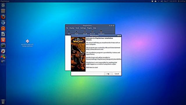 Play World of Warcraft using Ubuntu 13.04 смотреть онлайн