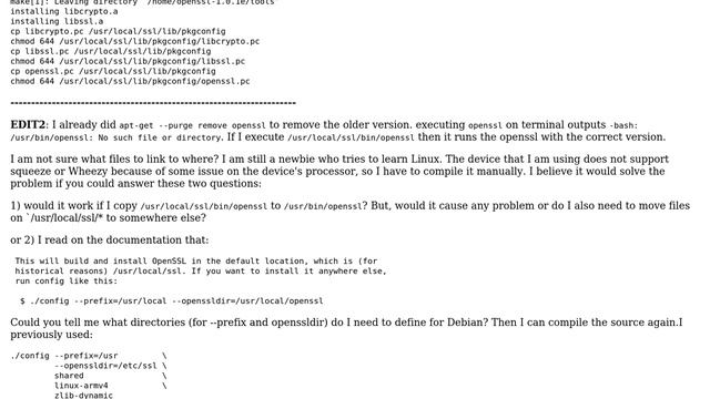 updating openssl on Debian смотреть онлайн