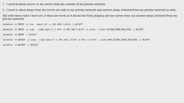 Unix & Linux: Iptables rules doesn't work as expected смотреть онлайн