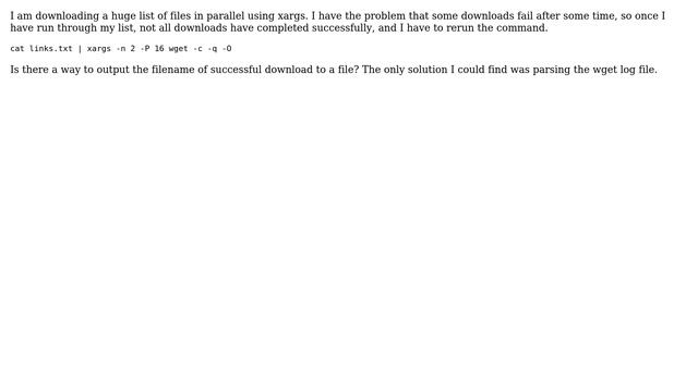 Unix & Linux: How to log successfully finished downloads with wget? (2 Solutions!!) смотреть онлайн