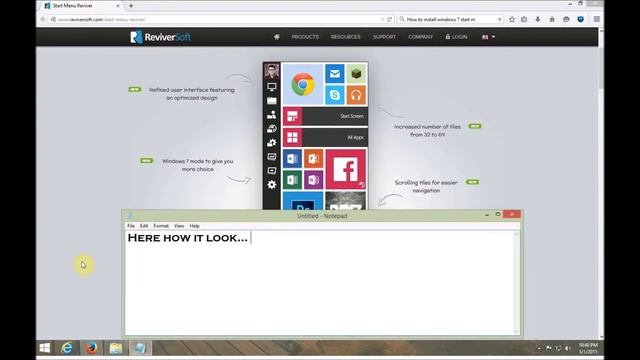 Windows 10 Start Menu in Windows 8.1/8/7 смотреть онлайн