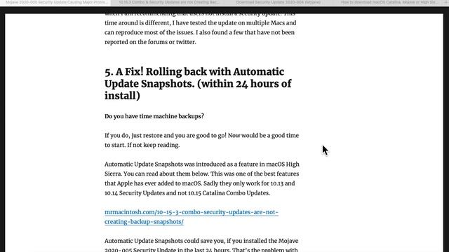 macOS Mojave 2020-005 Security Update Causing Major Problems смотреть онлайн