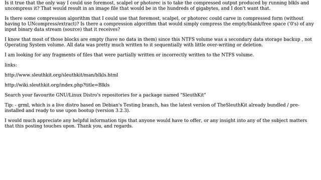 perform data carving on unallocated blocks/sectors of NTFS volume смотреть онлайн