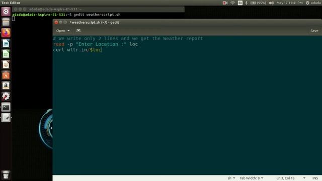 Get weather report in Linux (Only 2 Lines 💯) смотреть онлайн