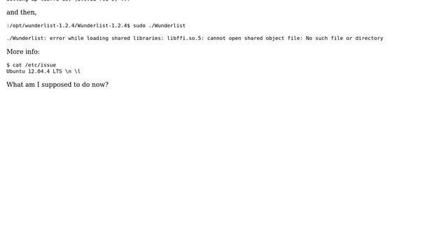 Ubuntu: Error while loading shared libraries: libffi.so.5: смотреть онлайн