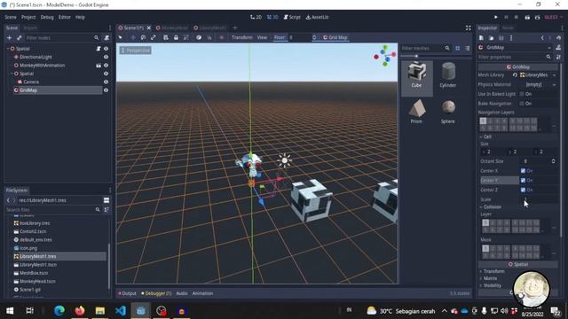 Godot3D 7 : Menggunakan GridMap | Godot 3.5 смотреть онлайн