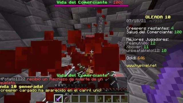 Jugando en Creeper Attack en Hypixel смотреть онлайн