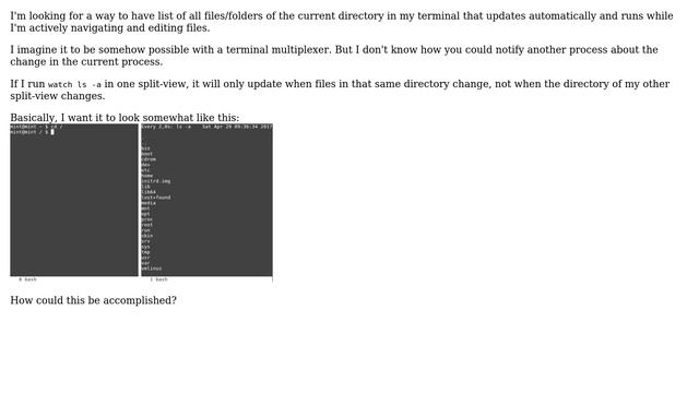 Unix & Linux: Showing list of files in current directory while navigating? (Screen, Linux) смотреть онлайн