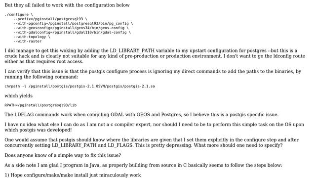 Solving flagrant shared object errors when compiling postgis 2.1SVN from source on Ubuntu 12.04 смотреть онлайн