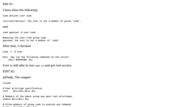 Unix & Linux: Disable su and sudo access for users смотреть онлайн