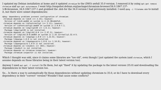 Unix & Linux: Fix dependencies without updating package? (2 Solutions!!) смотреть онлайн