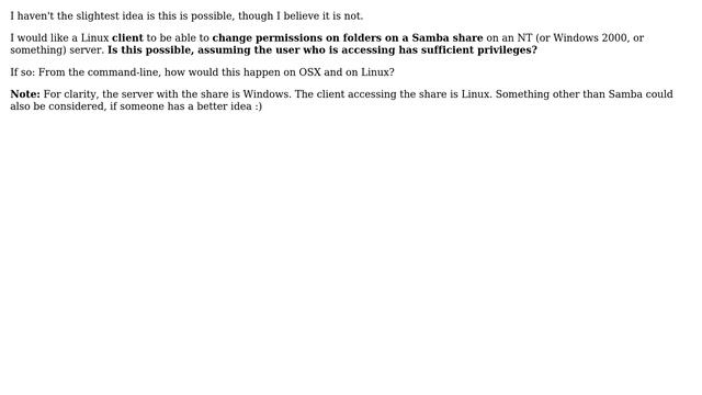 DevOps & SysAdmins: Changing Permissions on a Windows Share from Linux? смотреть онлайн