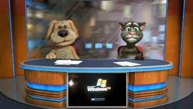 Talking tom and ben news has the windows xp sound with the tv showing Microsoft windows xp смотреть онлайн