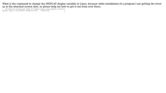 How can we change the DISPLAY variable in linux? смотреть онлайн