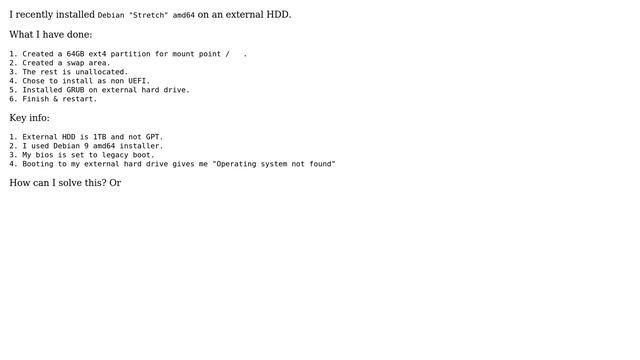 Unix & Linux: Operating system not found after installing Debian смотреть онлайн