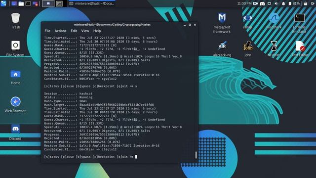 Kali Linux - Cracking SHA1 hashes using Hashcat смотреть онлайн