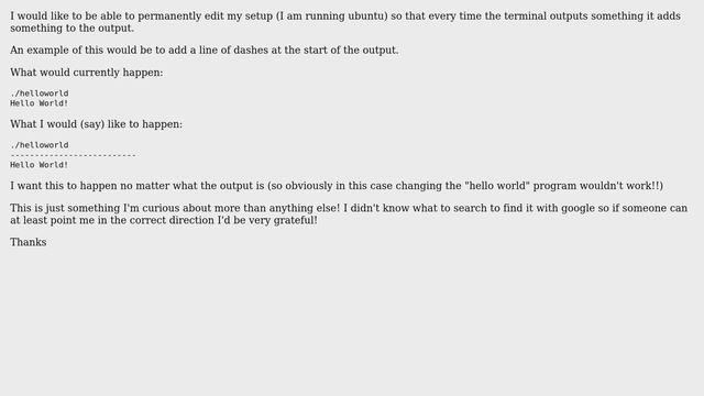 Unix & Linux: How to modify output on a bash terminal for all outputs? (2 Solutions!!) смотреть онлайн