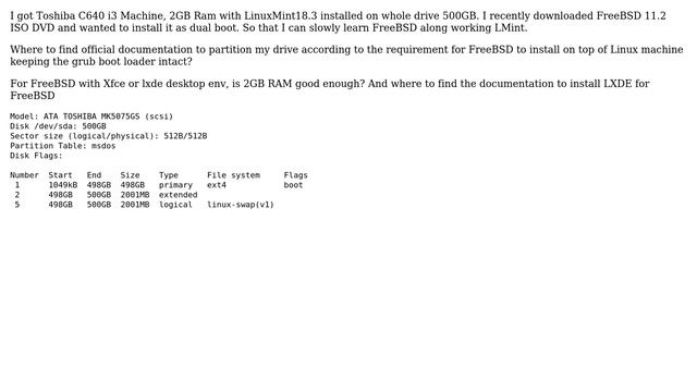 Unix & Linux: How to install FreeBSD 11.2 on my LinuxMint 18.3 machine? смотреть онлайн