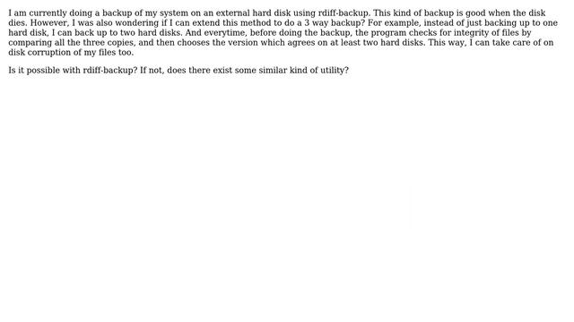 Unix & Linux: Software to do a 3 way backup смотреть онлайн