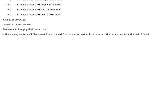 Unix & Linux: How to have files extracted from archive inherit permission from parent folder? смотреть онлайн