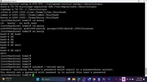 User mode linux tutorial | usermod command | groupmod command | redhat 8