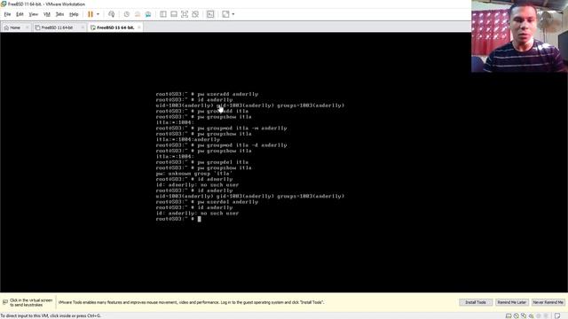 Creacion de Usuario, grupo y permisos FREEBSD смотреть онлайн