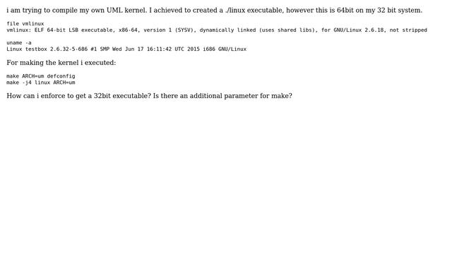 user mode linux - how to create 32-bit linux смотреть онлайн