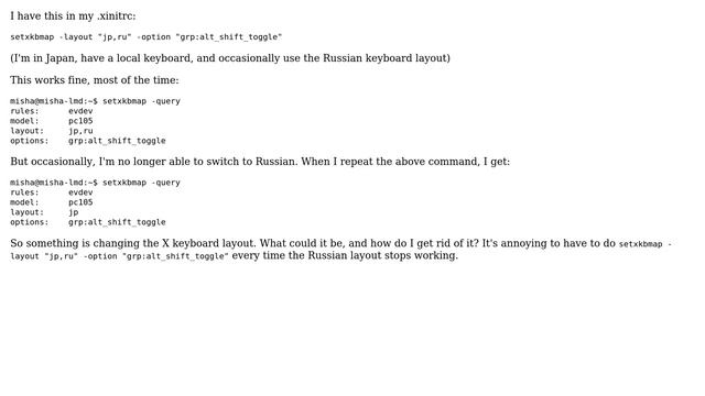 Ubuntu: X keyboard layout occasionally resets itself смотреть онлайн