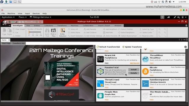12 Ethical Hacking Kali maltego смотреть онлайн