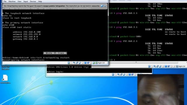 Ping Debian Ke Debian Melalui Mikrotik Part 1 смотреть онлайн