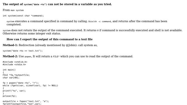 How to store system("date +%s) output to variable?c++? смотреть онлайн