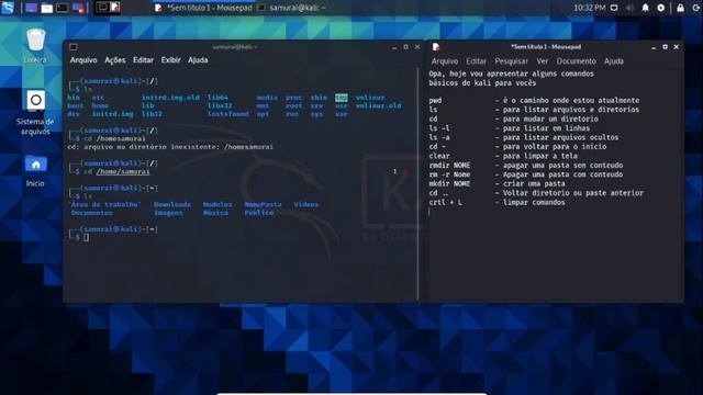 Conheça alguns Comandos Basicos do Kali Linux смотреть онлайн